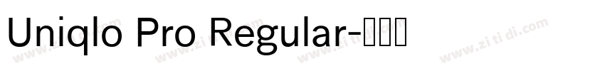 Uniqlo Pro Regular字体转换
